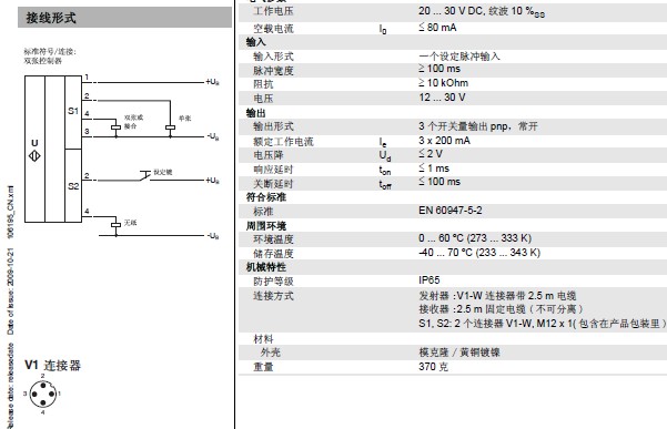 倍加福超声波传感器UDBK-18GM35-3E2参数2