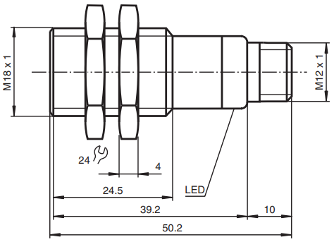 超声波传感器UB800-18GM40-U-V1外形尺寸